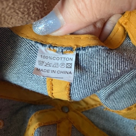 Route 66 Denim & Rhinestones Baseball Cap - Picture 7 of 7